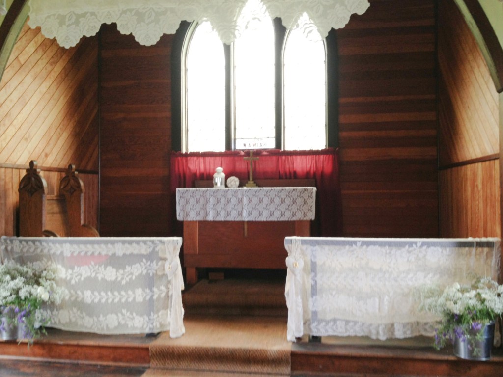 Church alter with cerempny decor